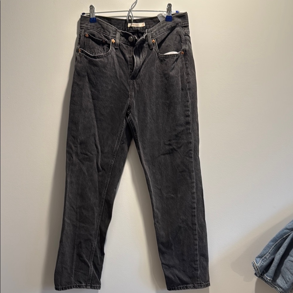 Women's Charcoal Straight Jeans